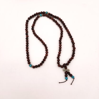 Mala 108 perles bois ornementale & dorje – Image 2