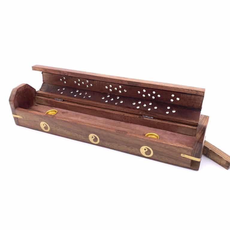 Boîte à Encens En Bois Antique Style Indien Freak Scene - Porte-bâton Ornementé