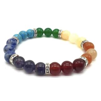 Bracelet 7 Chakras Perles 8 mm