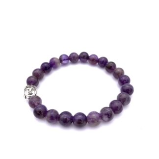 bracelet perle amethyste buddha