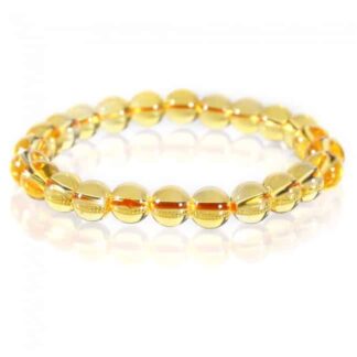 Bracelet Citrine Perles 8mm