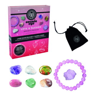 Kit Amour & Passion - Cosmic Eye - Bracelet Quartz Rose + 7 Pierres Naturelles
