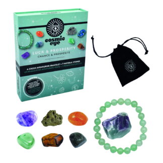 Kit Chance &  Prospérité - Cosmic Eye - Bracelet Aventurine Verte + 7 Pierres Naturelles