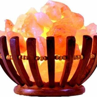 lampe de sel de himalaya panier
