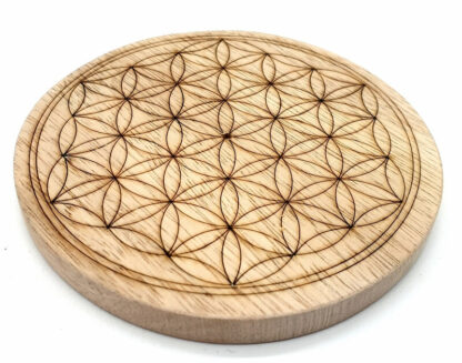Porte Encens Bois Rond Fleur de Vie
